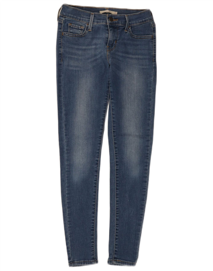 Calça jeans feminina LEVI'S 710 Super Skinny W25 L28 azul algodão