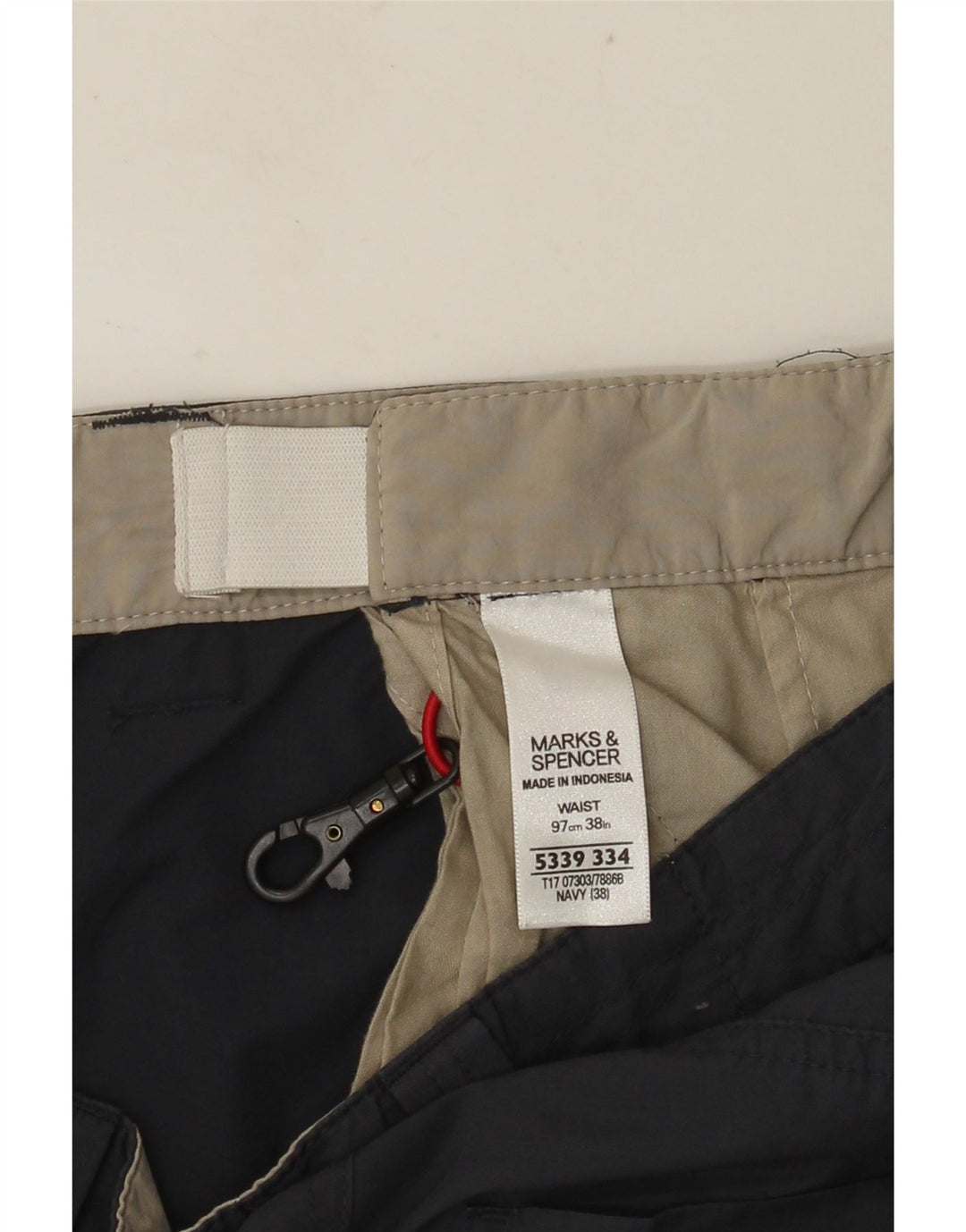 Shorts cargo masculino MARKS & SPENCER W38 XL algodão cinza