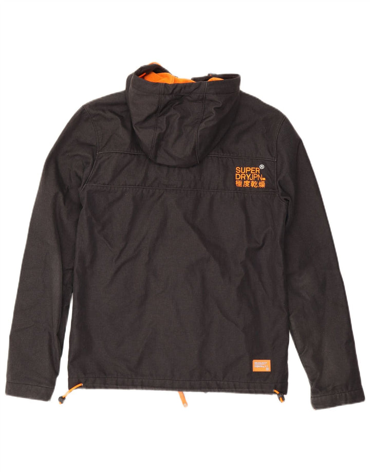 Jaqueta corta-vento masculina SUPERDRY Windtrekker com capuz Reino Unido 38 médio preto