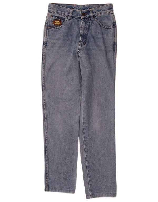 Jeans slim feminino vintage W26 L29 algodão azul