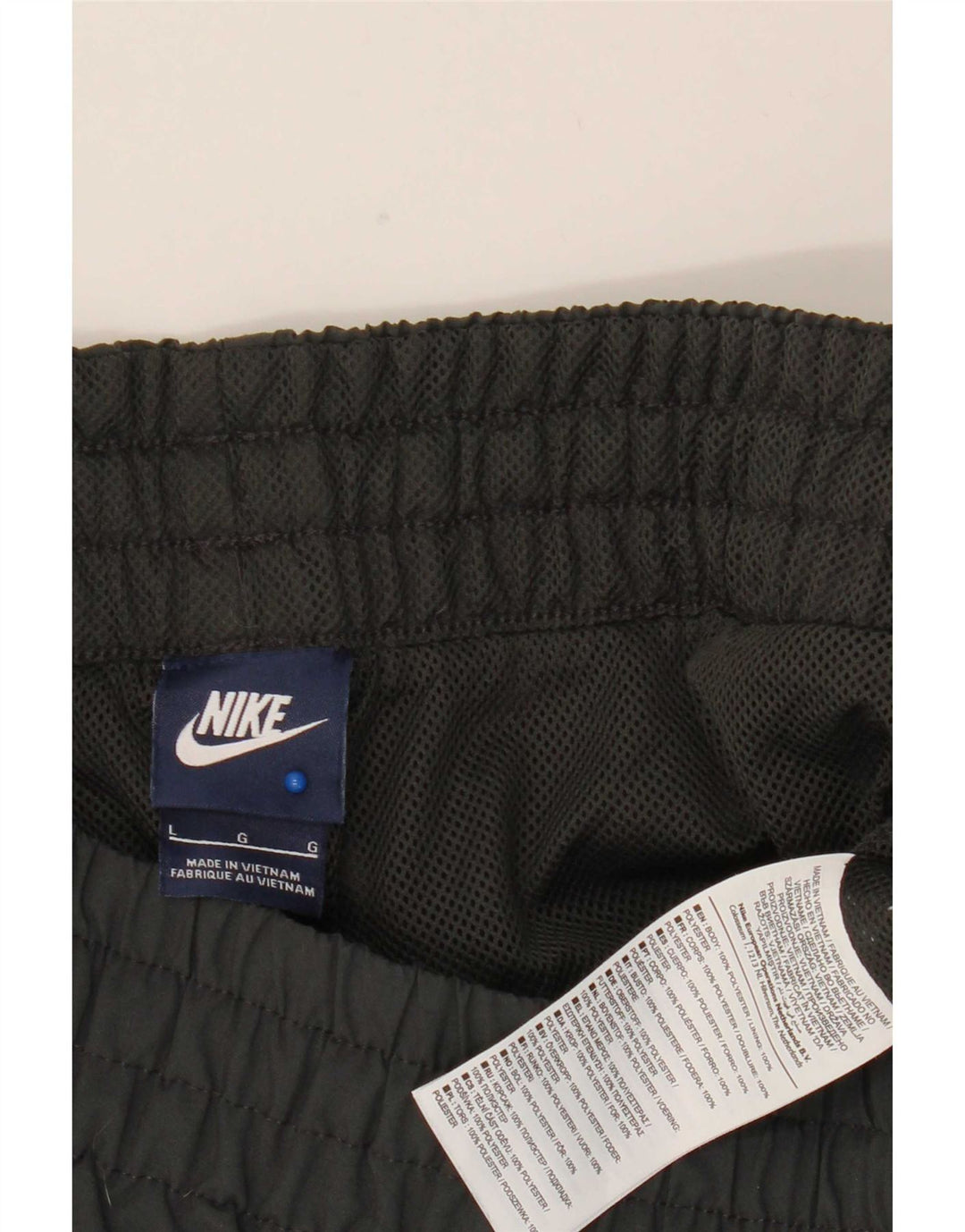 Shorts esportivos masculinos Nike grande poliéster cinza