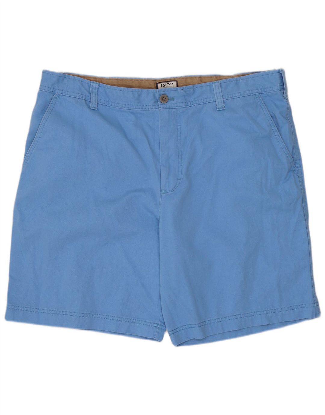 Izod Mens Chino Shorts W40 XL Azul Algodão