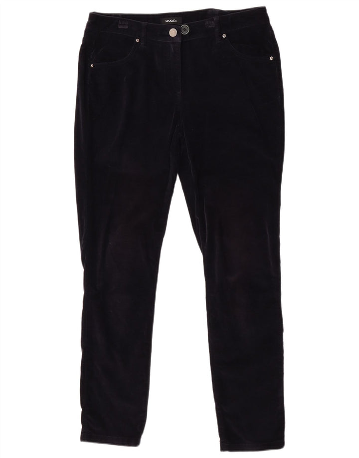Calça casual justa feminina Max & Co. W32 L29 azul marinho