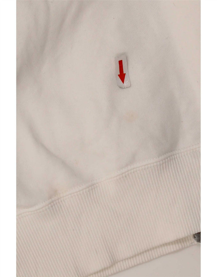 Jaqueta Nike feminina com agasalho gráfico UK 14 médio algodão branco