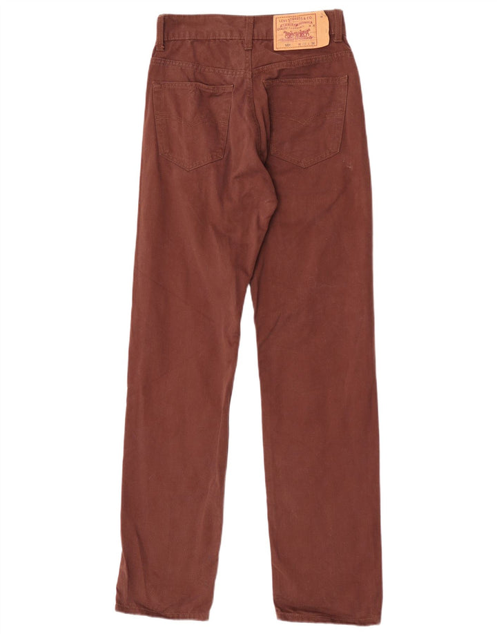 Calça jeans feminina Levi's 501 Straight W29 L32 algodão marrom