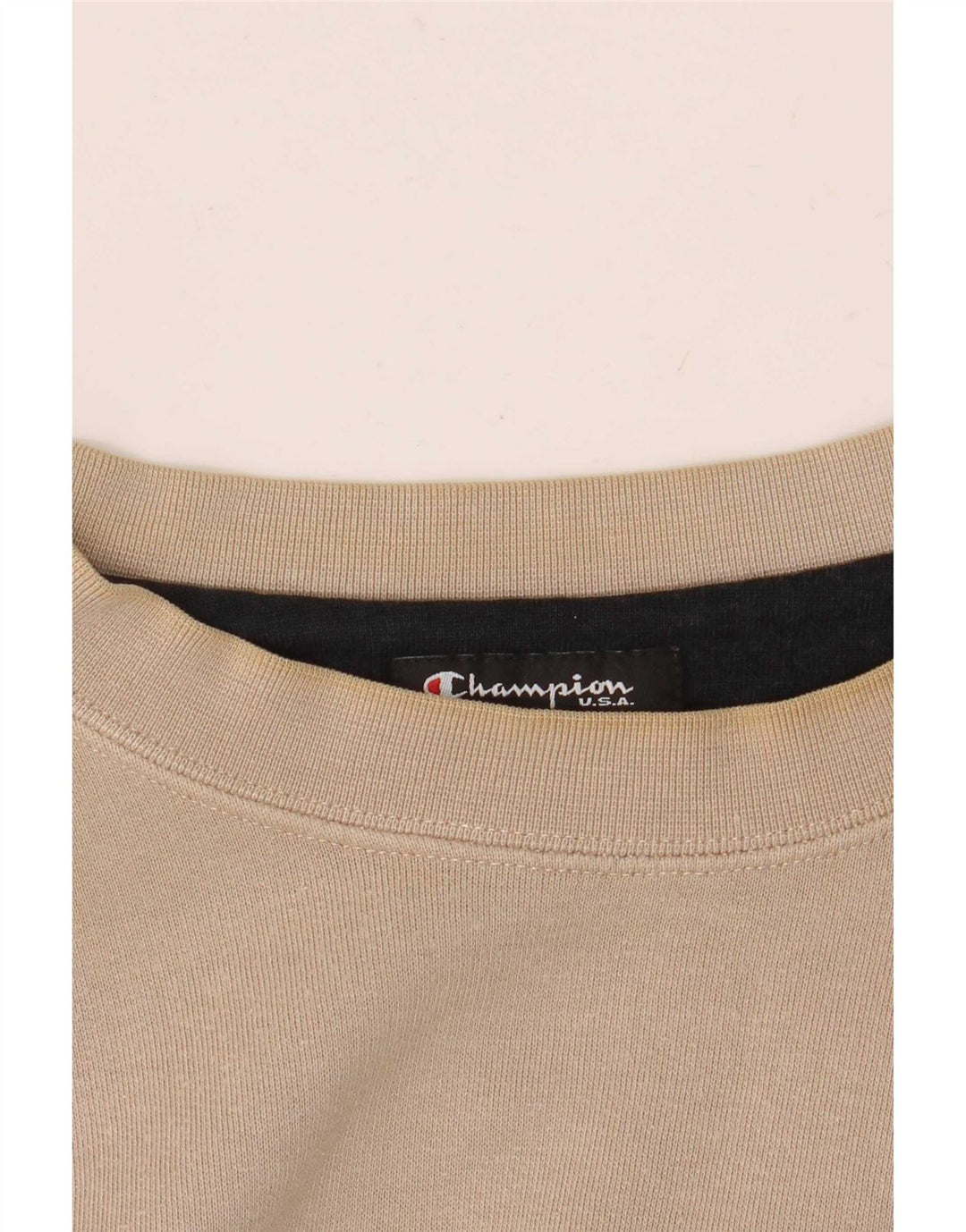 Campeão masculino gráfico moletom jumper XL bege