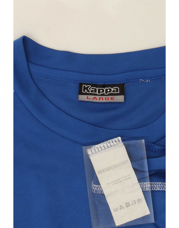 Camiseta gráfica masculina Kappa Top grande poliéster azul