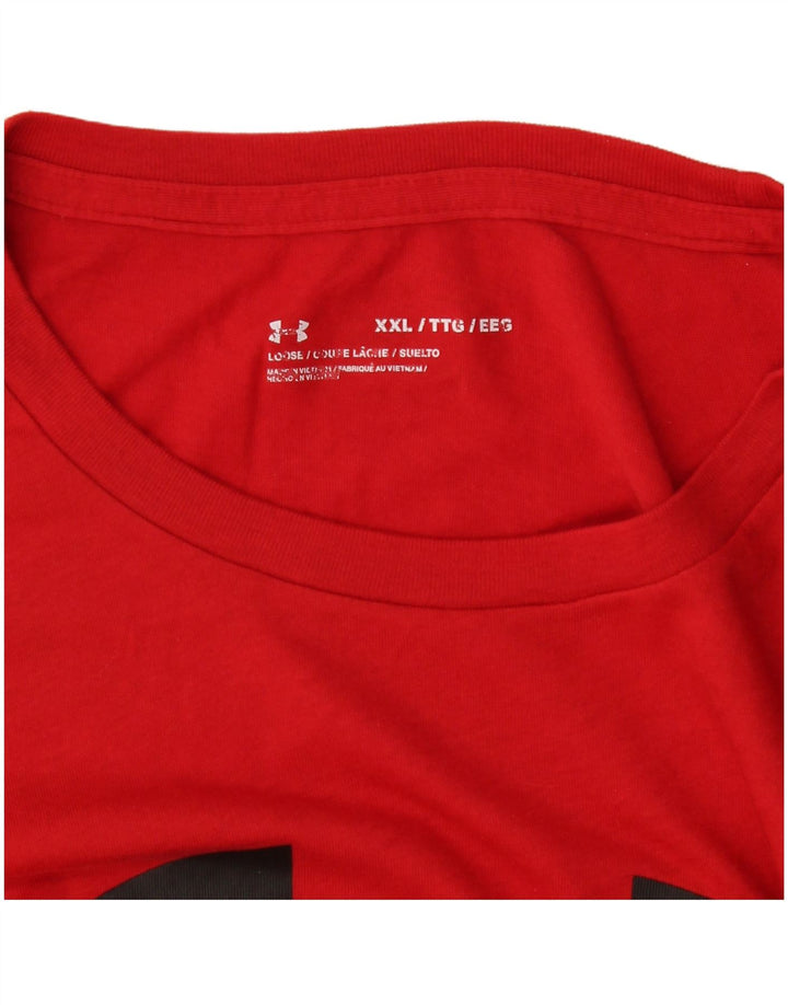 Camiseta gráfica masculina Under Armour Top 2XL vermelho
