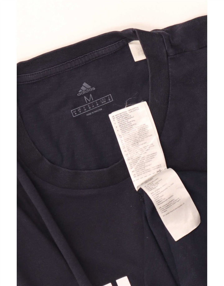 Adidas Camiseta Masculina Graphic Top Médio Algodão Azul Marinho
