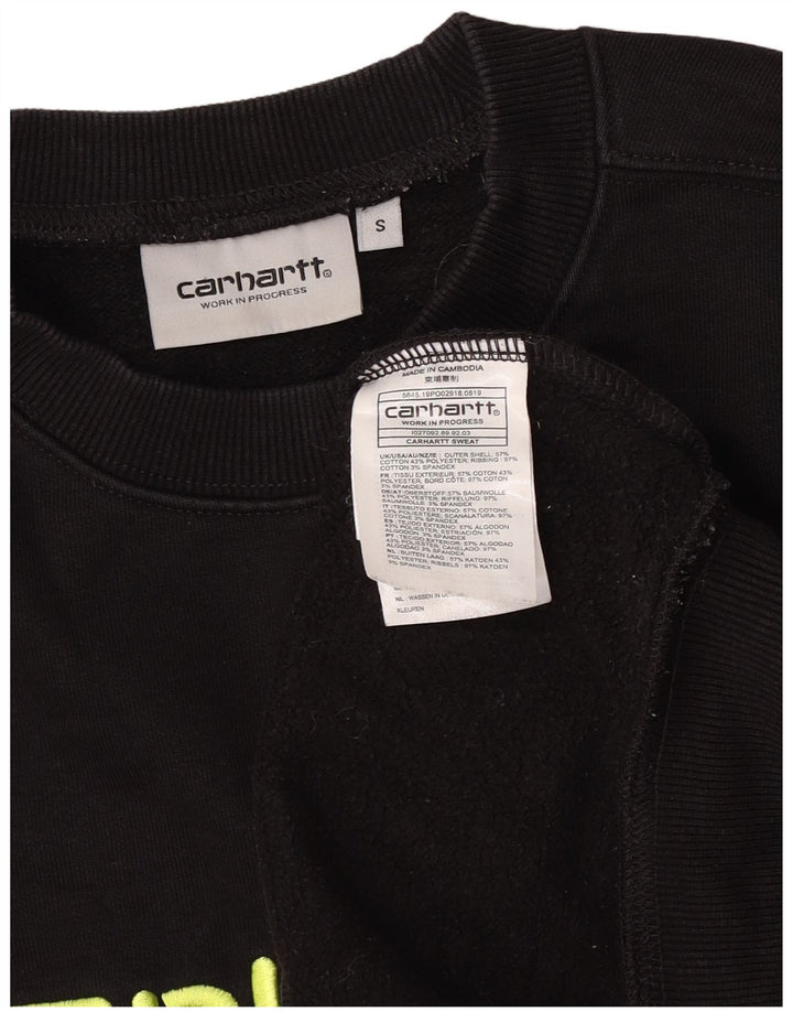 Carhartt moletom masculino gráfico jumper pequeno algodão preto