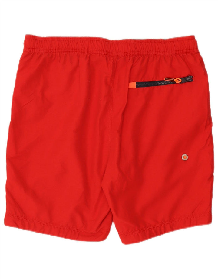 Shorts de natação masculinos Superdry Graphic grande poliéster vermelho