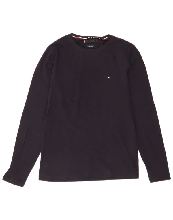 Tommy Hilfiger Mens Extra Slim Top Manga Longa Médio Algodão Azul Marinho