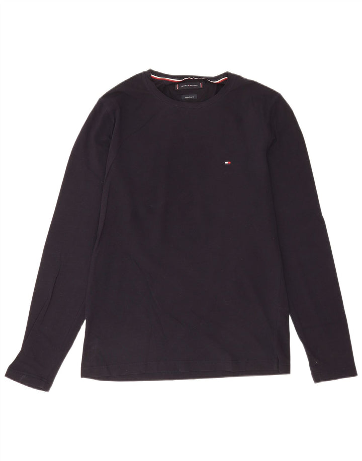 Tommy Hilfiger Mens Extra Slim Top Manga Longa Médio Algodão Azul Marinho