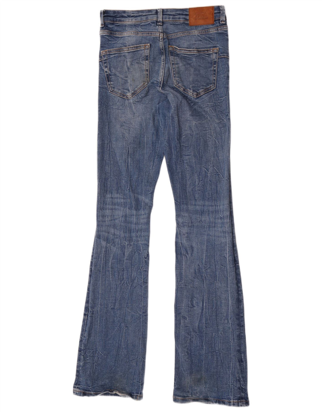 Zara Calça jeans feminina larga EU 36 XS W26 L34 Azul