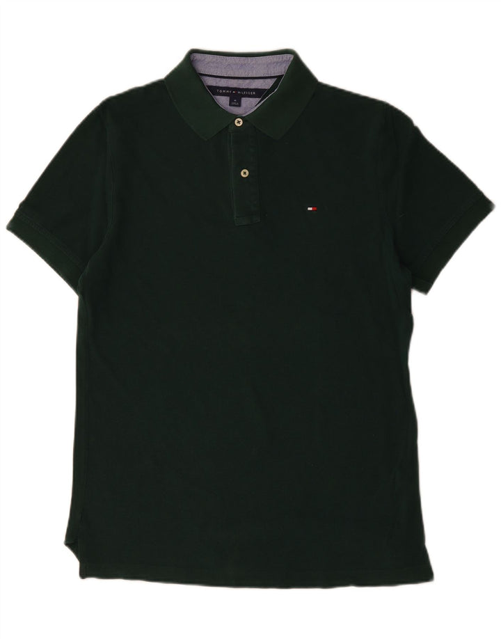Camisa polo masculina Tommy Hilfiger algodão verde médio