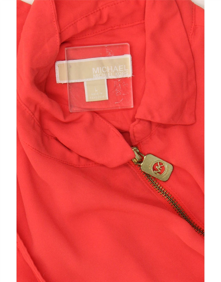 Blusa feminina sem mangas MICHAEL KORS Reino Unido 14 grande vermelho