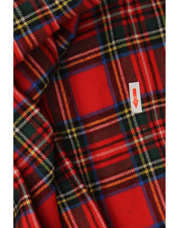 Saia feminina vintage W30 xadrez vermelha média