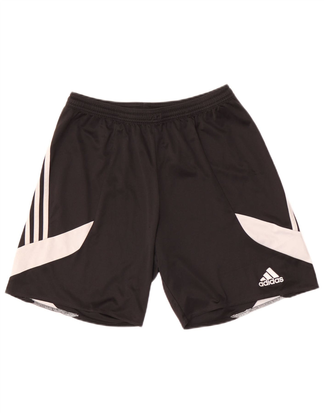Shorts esportivos masculinos Adidas médio preto colorblock poliéster