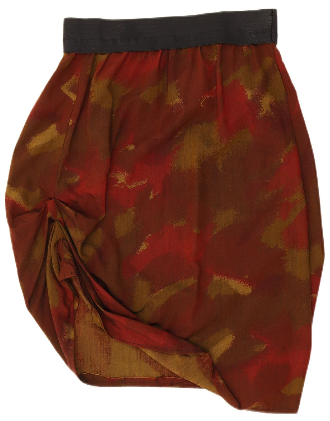 Saia bolha feminina vintage W28 camuflagem multicolorida média