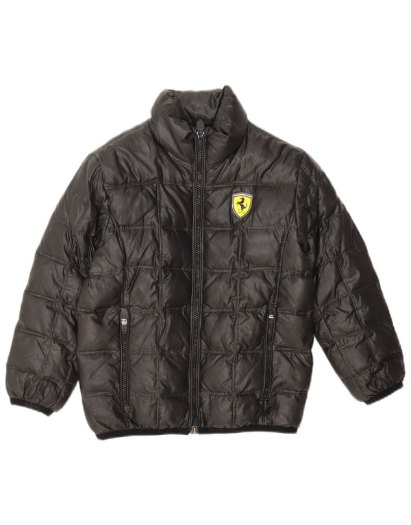 Jaqueta acolchoada Ferrari Boys 7-8 anos preto nylon