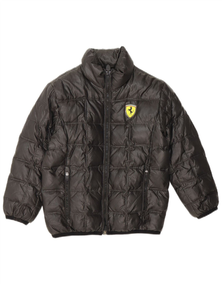 Jaqueta acolchoada Ferrari Boys 7-8 anos preto nylon