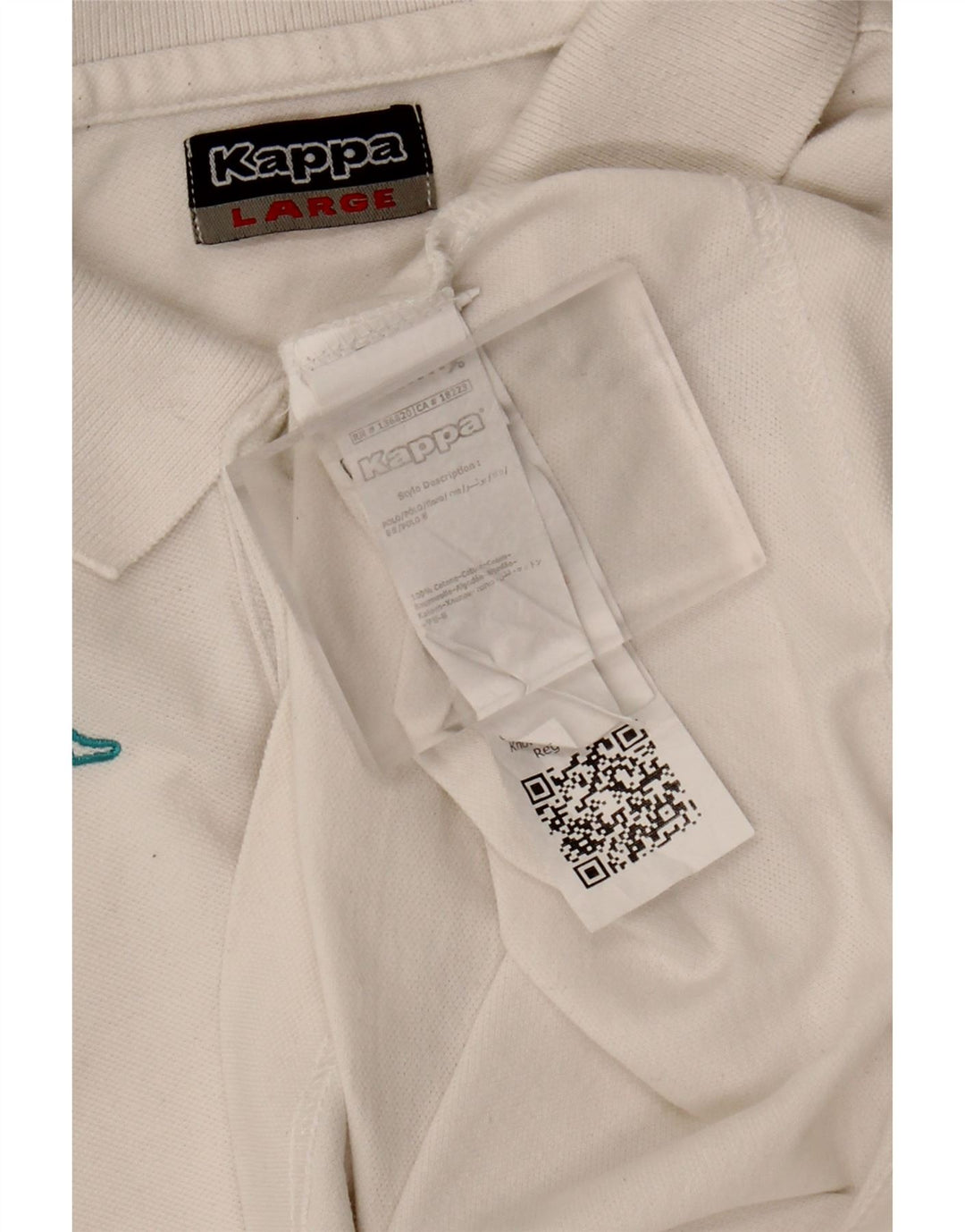 Camisa polo masculina KAPPA grande algodão branco