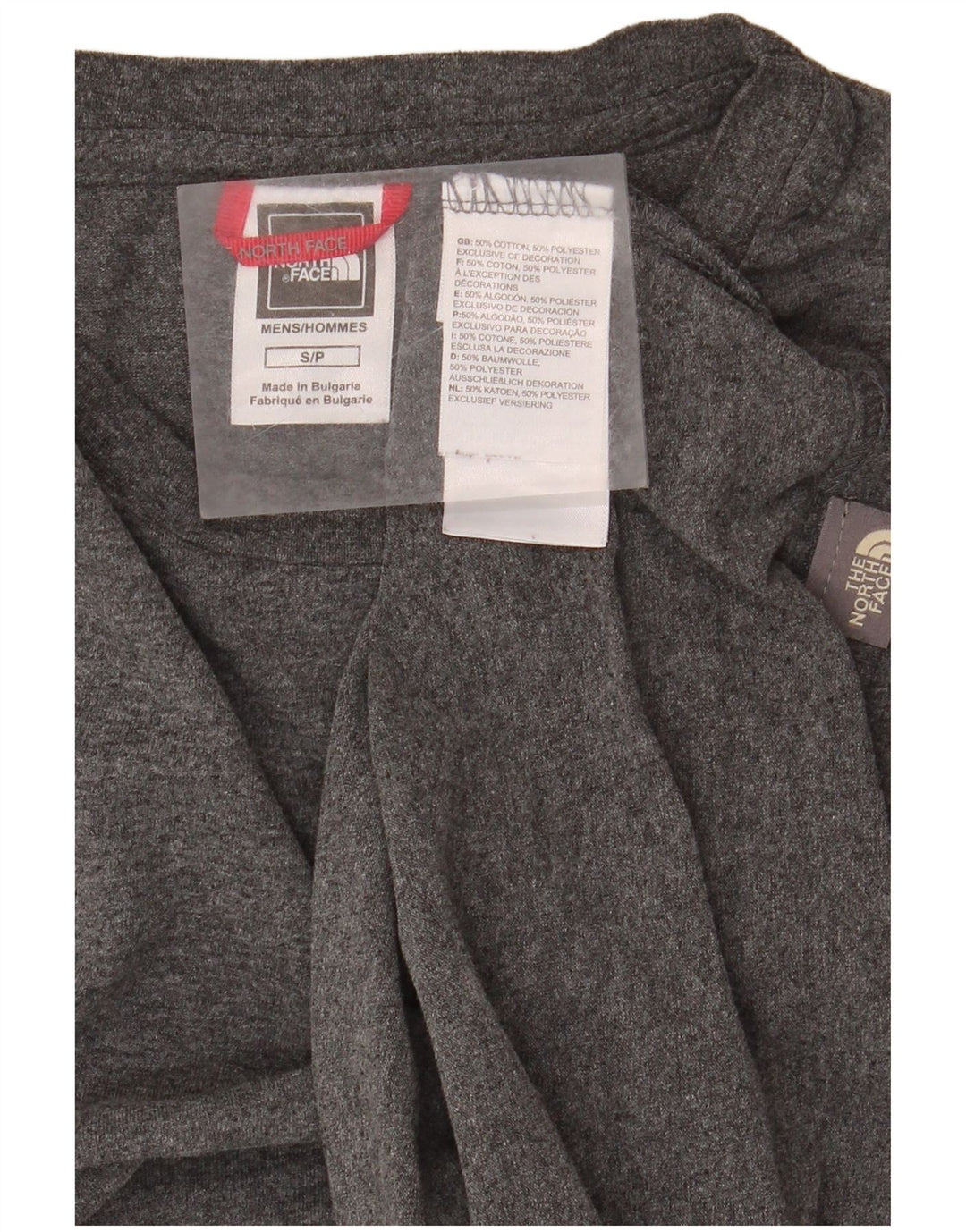 THE NORTH FACE Mens T-Shirt Top Small Grey Flecked Cotton