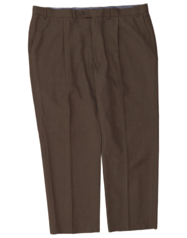 Marks & Spencer Mens Tailored Fit Pegged Suit Trousers W42 L29 Grey