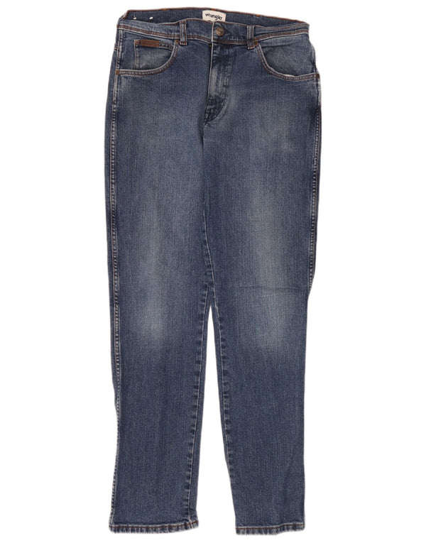 Wrangler Masculino Texas Slim Jeans W33 L34 Azul Algodão