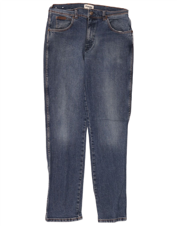 Wrangler Masculino Texas Slim Jeans W33 L34 Azul Algodão