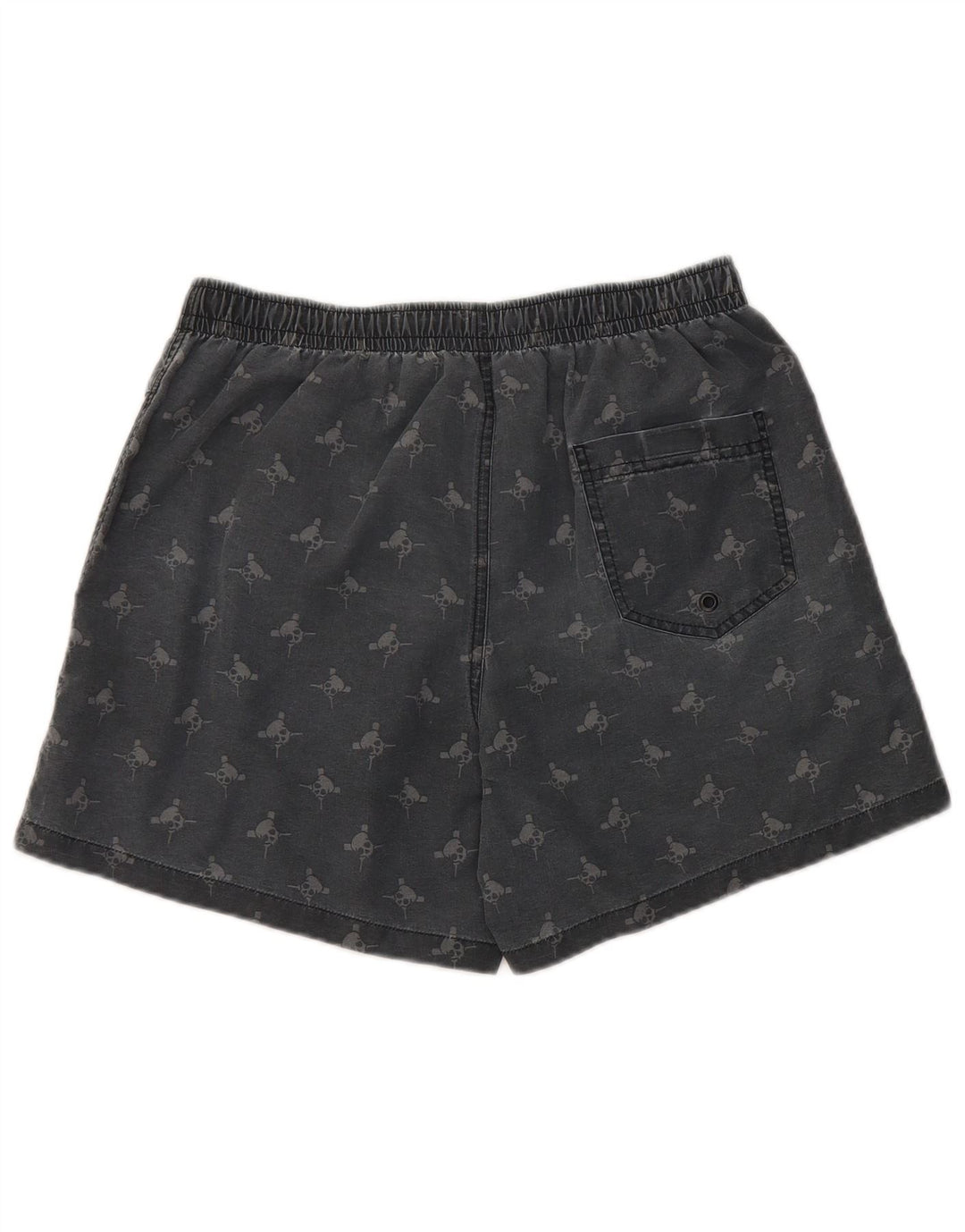 Shorts de banho Zara masculino com padrão abstrato cinza médio nylon