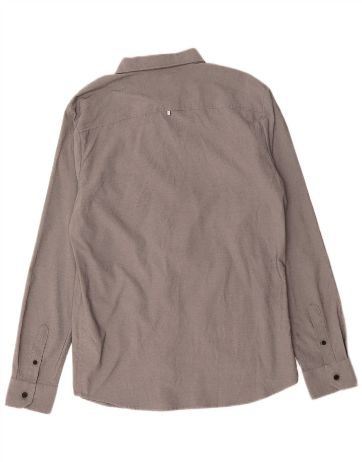 Camisa masculina Oakley Slim Fit poliéster cinza médio