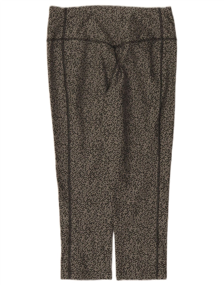 Nike Womens Dri Fit Abstract Pattern Capri Leggings Reino Unido 10 Pequeno Cinza
