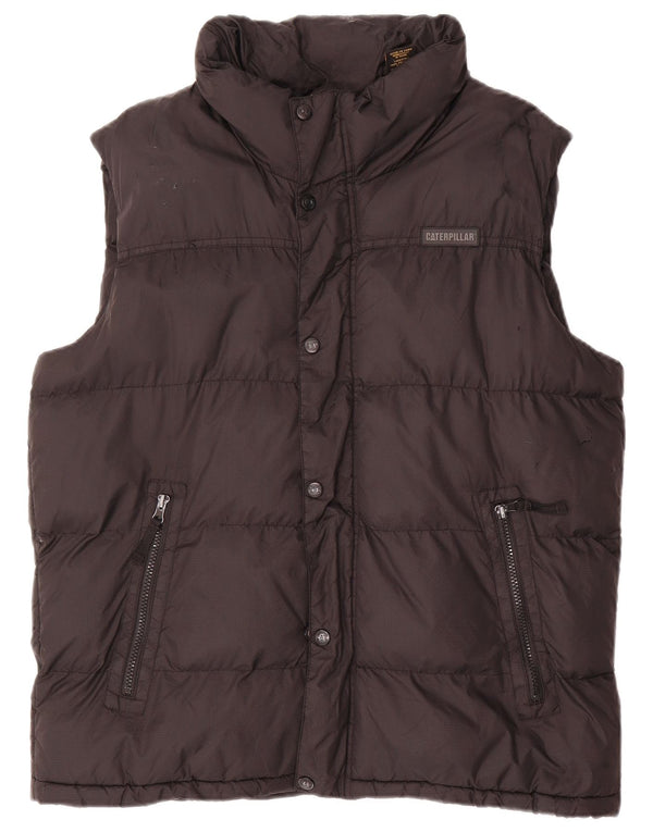 Colete acolchoado masculino Caterpillar UK 40 grande nylon preto