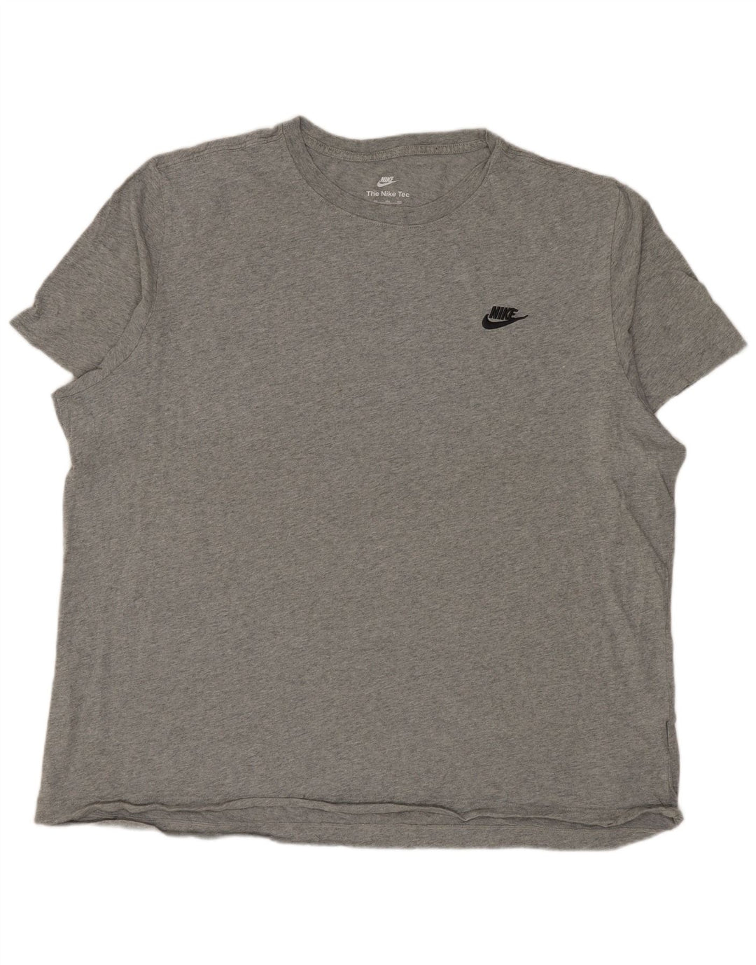 Camiseta masculina NIKE Top 2XL cinza manchado de algodão