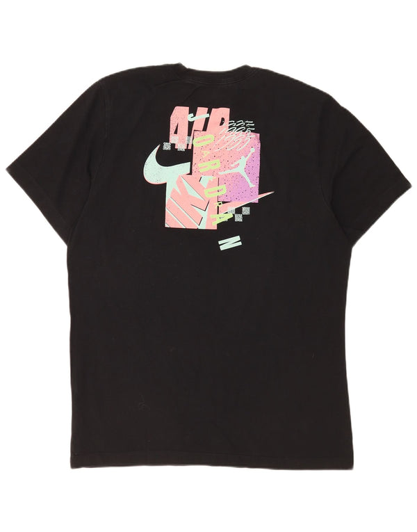 Camiseta Jordan Masculina Standard Fit Graphic Top Grande Algodão Preto