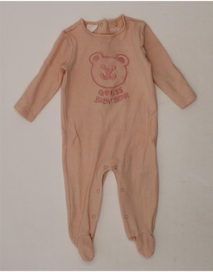 GUESS Baby Girls Graphic Bodysuit 3-6 Months  Pink Cotton Vintage Guess and Second-Hand Guess from Messina Hembry 