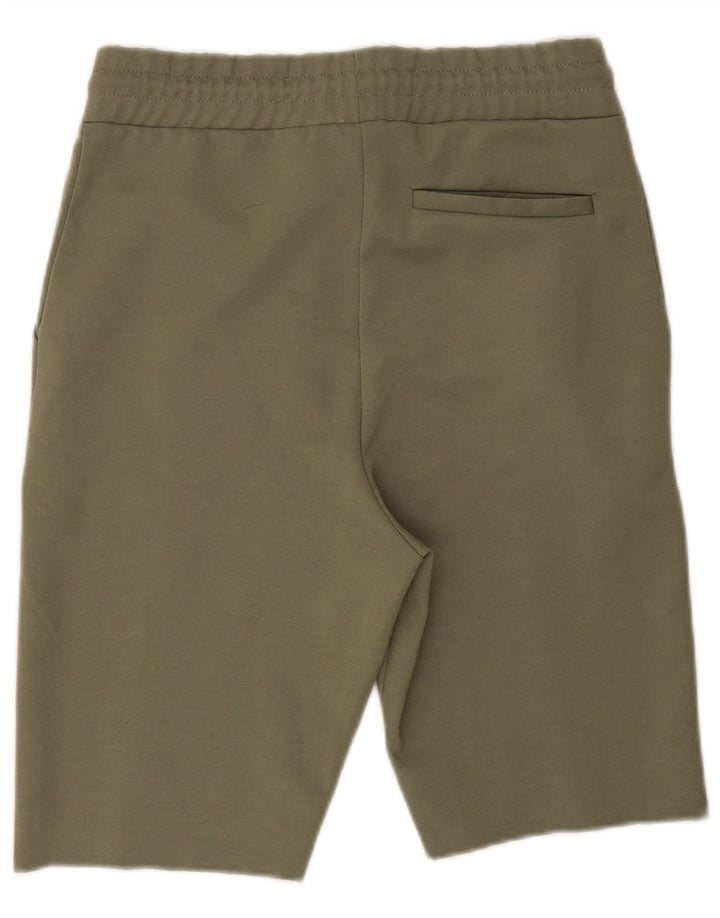 Zara Mens Sport Shorts Poliéster Verde Médio