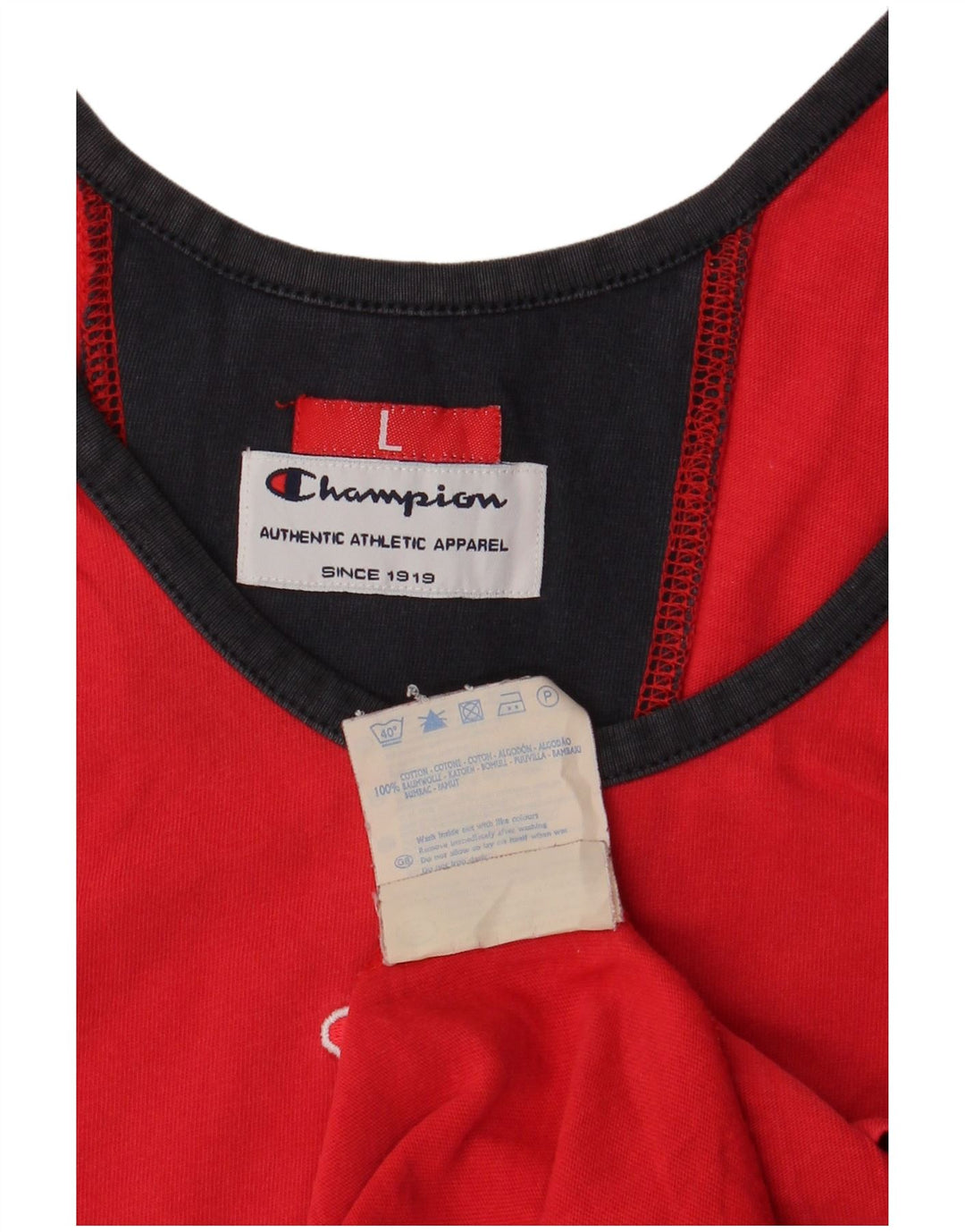 Colete masculino Champion grande algodão colorblock vermelho