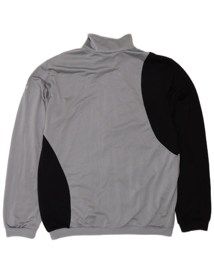 ADIDAS Mens Tracksuit Top Jacket UK 46/48 XL Cinza Poliéster