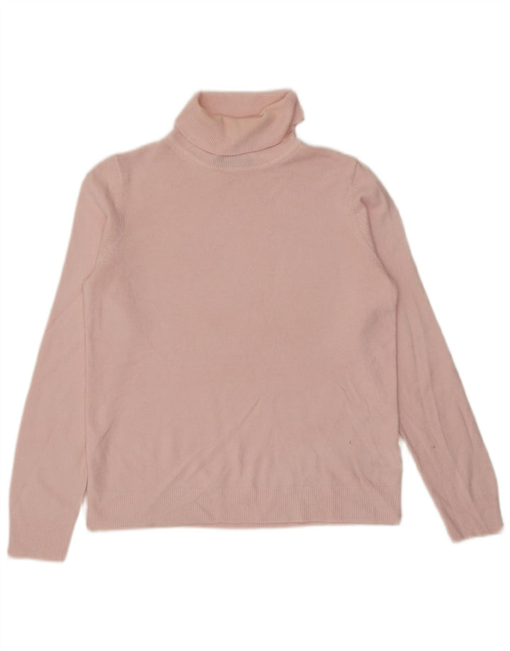 Suéter feminino Marks & Spencer com gola redonda Reino Unido 12 acrílico rosa médio