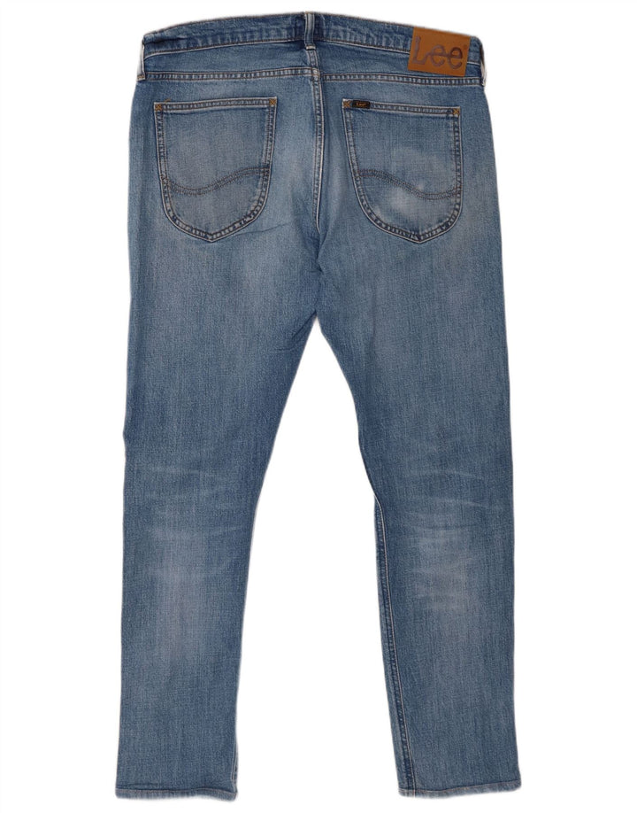LEE Mens Slim Jeans W34 L29 Azul Algodão