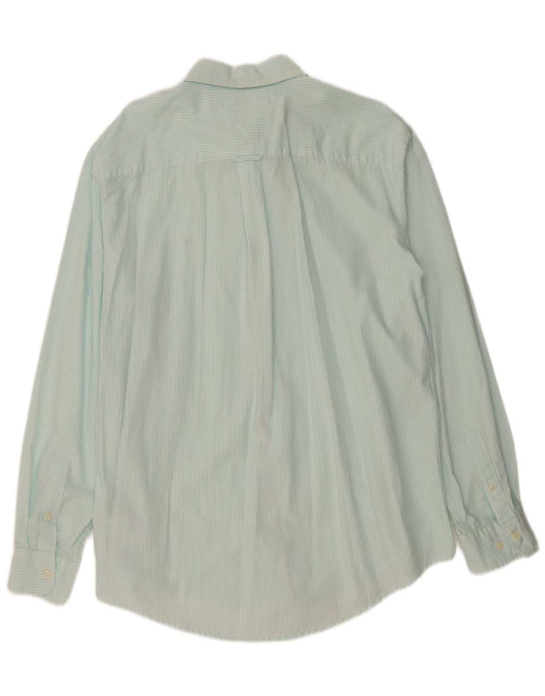 Camisa masculina TOMMY HILFIGER XL turquesa risca de giz algodão