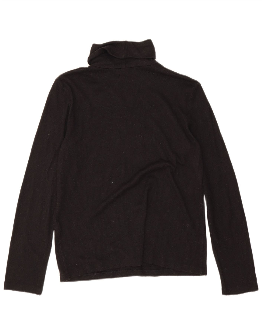 Top feminino Zara de manga comprida UK 14 viscose preta média