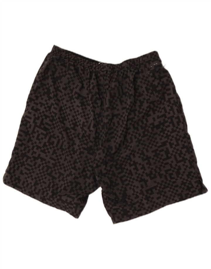NIKE Masculino Dri Fit Sport Shorts Grande Cinza Geométrico