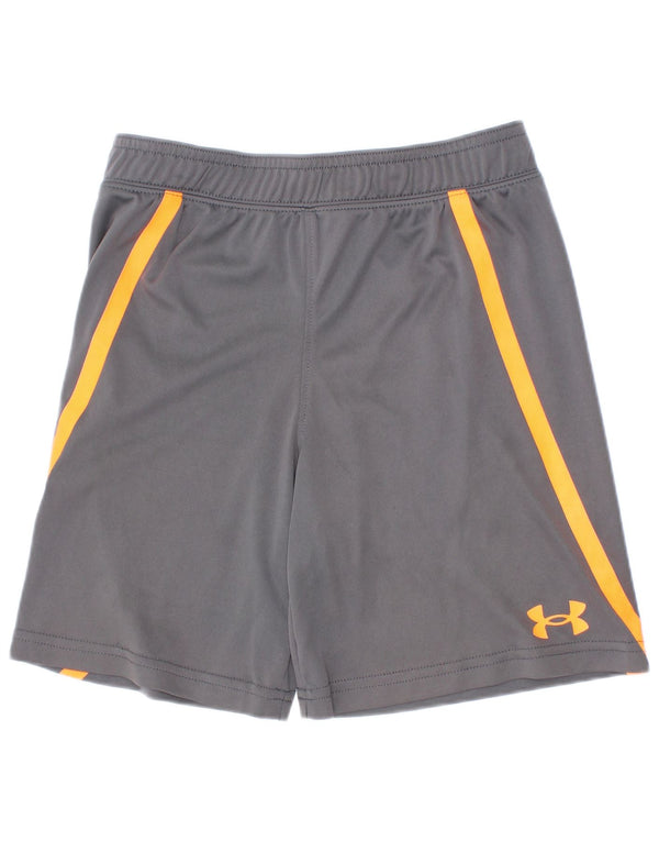 Shorts esportivos masculinos Under Armour 5-6 anos poliéster cinza