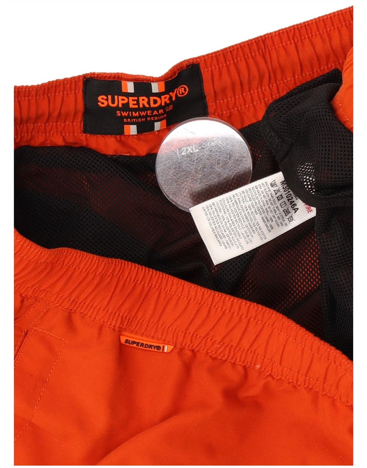 Shorts de natação masculino Superdry Graphic 2XL poliéster vermelho