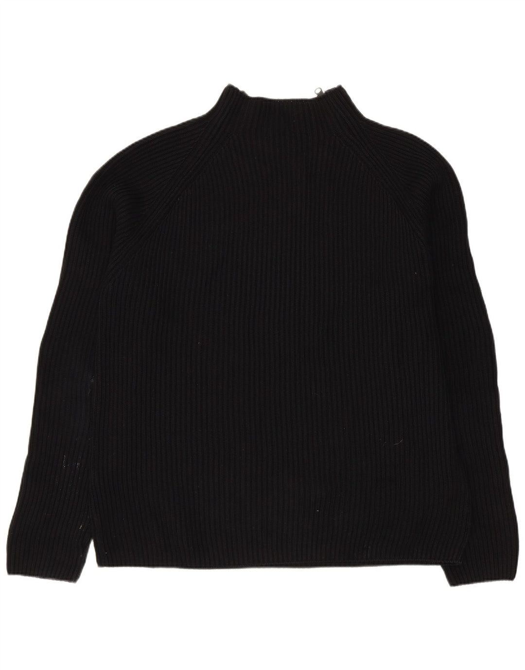 Suéter masculino Zara com zíper e gola alta de algodão preto grande