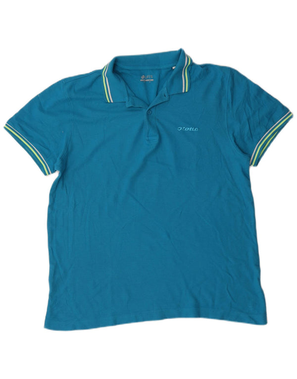 Camisa polo masculina Lotto XL algodão azul