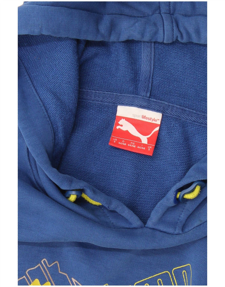 PUMA Mens Graphic Hoodie Jumper Pequeno Azul